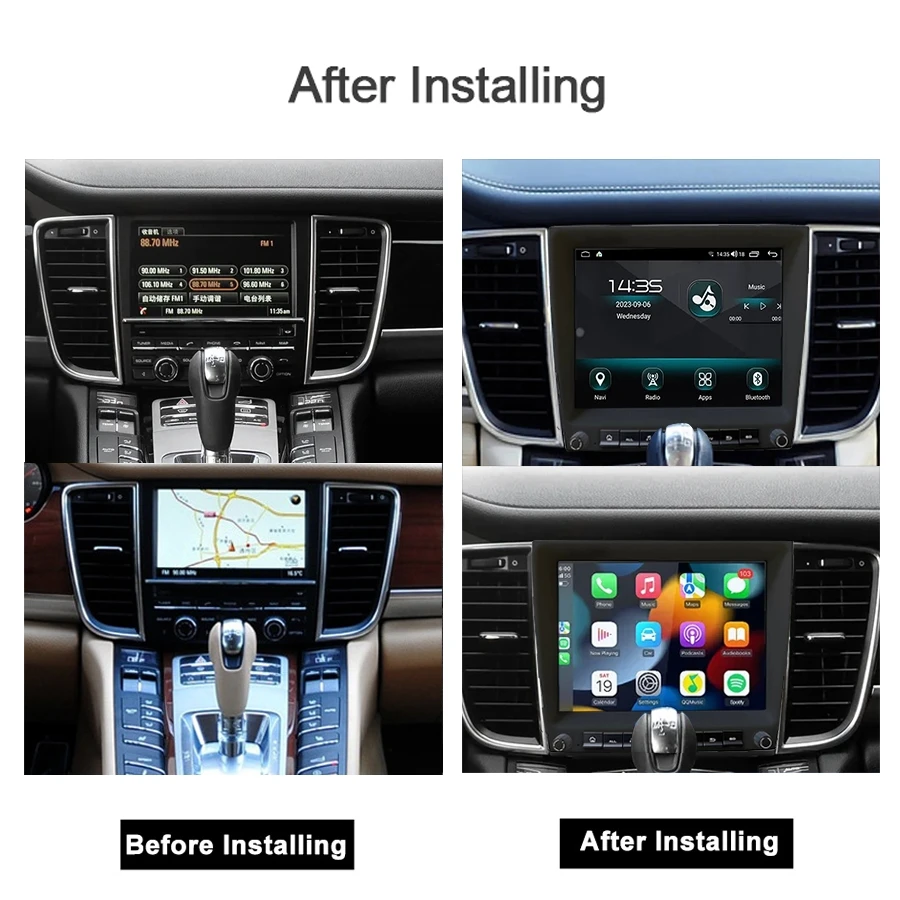 Carplay Auto Android 12 Car DVD Player 8GB+256G GPS Radio Wifi Navigation autoradio For Porsche Panamera 970 2010-2017 2015 2012