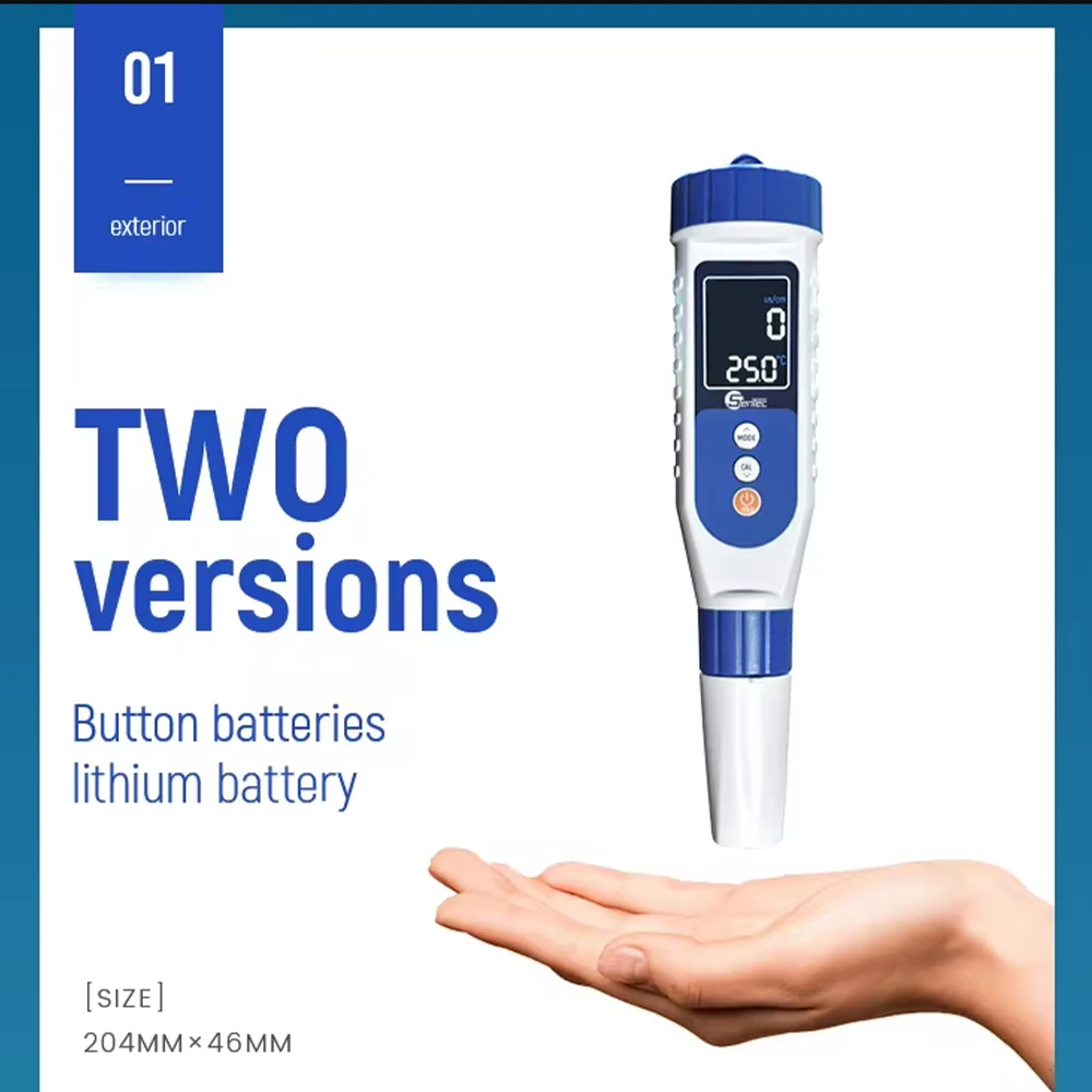 OEM Customized High Quality Pen Type TDS/EC Tester with Color LCD IP68 Protection High Precision Measurement