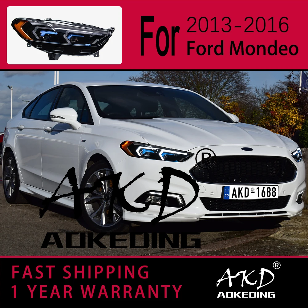 

Car Lights for Ford Mondeo LED Headlight 2013-2016 Head Lamp Drl Projector Lens Automotive Accessories