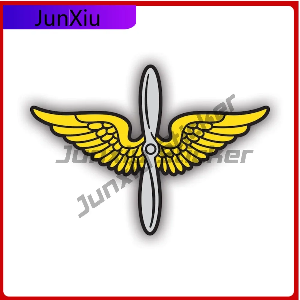 Aviation Prop And Wings Sticker Waterproof Funny Laptop Waterproof Vinyl Decal For Door Trim Outdoor Unique Unique Fun Decor