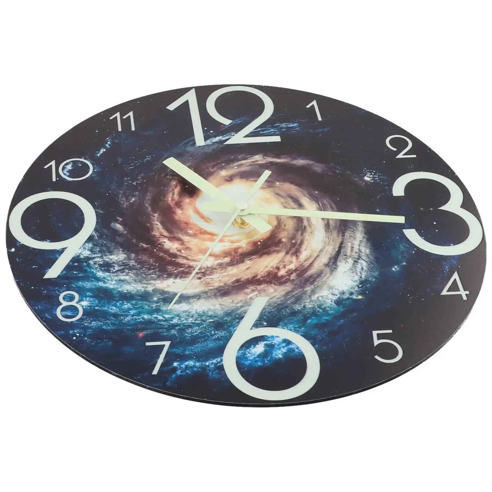 Silent Wall Clock 12 Inch Large Luminous Numbers Hands Glow In Dark Round Acrylics For Bedroom Living Room Kitchen Home