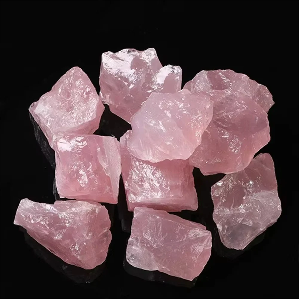 Natural Pink Rose Quartz Healing Raw mineral jewelry Natural Crystals Rose Quartz Rough Stones for fengshui