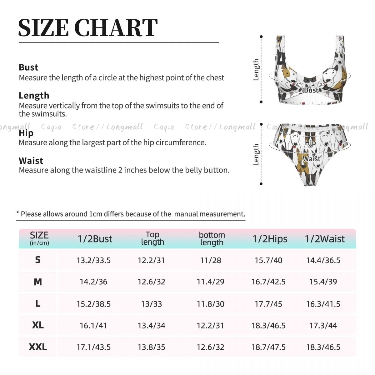 Costume da bagno estivo da donna con scollo a V, costume da bagno per cani Bull Terrier, costume da bagno da spiaggia femminile in 2 pezzi