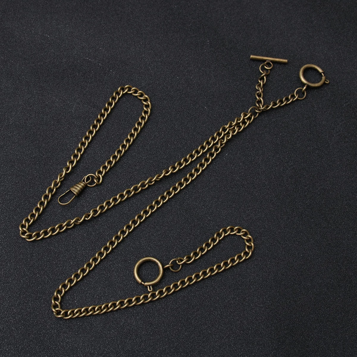 

1 Piece Premium Metal Bronze Pocket Watch Chain 44Cm Retro Style Fine Workmanship for Watch Holder Belt Decor Key Chain