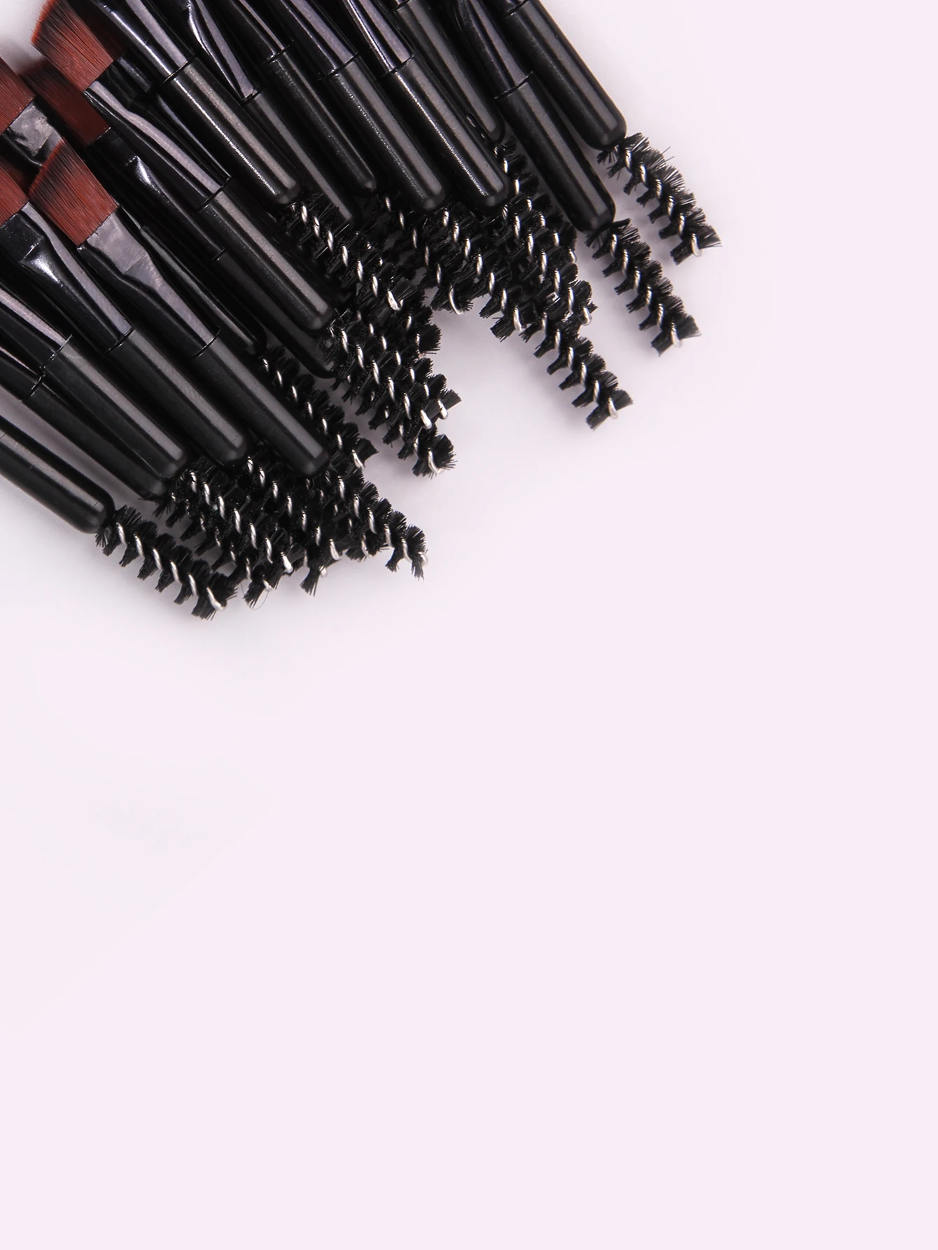 20 pcs Mini Two -headed Eyebrow Brush Spiral Diagonal Corner Makeup Brush  Easy To Carry Beautiful Makeup Tools Beauty