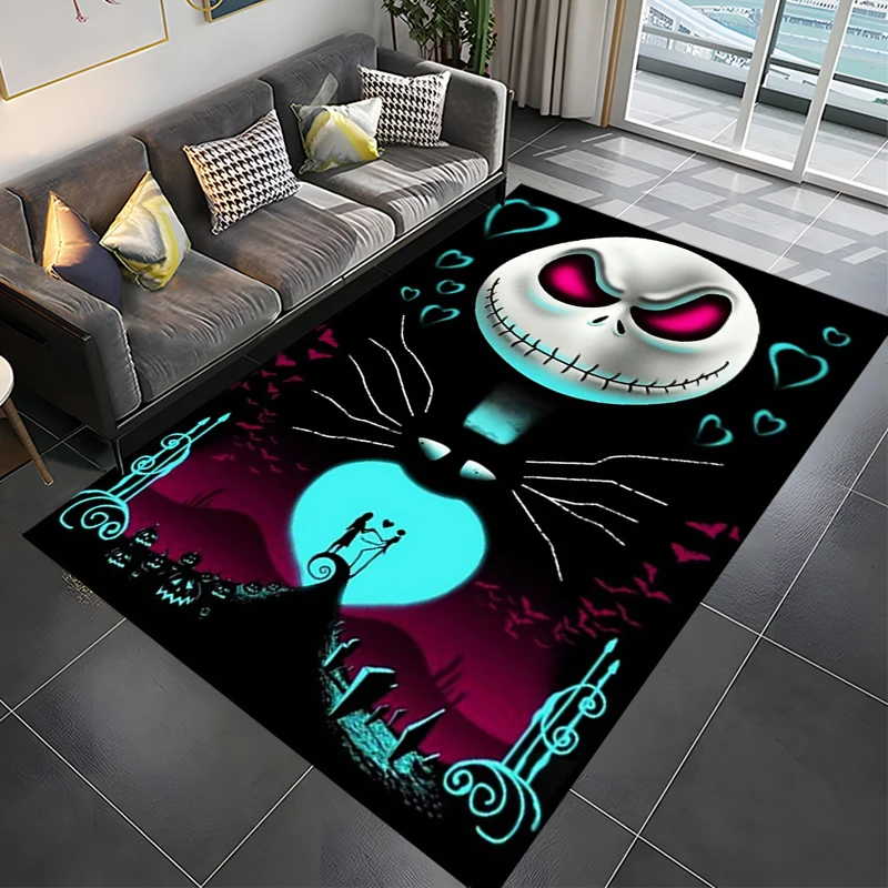 Disney Nightmare Before Christmas Large Area Rug Carpet for Living Room Bedroom Sofa Home Kids Decor Floor Anti-Slip Mats MINISO