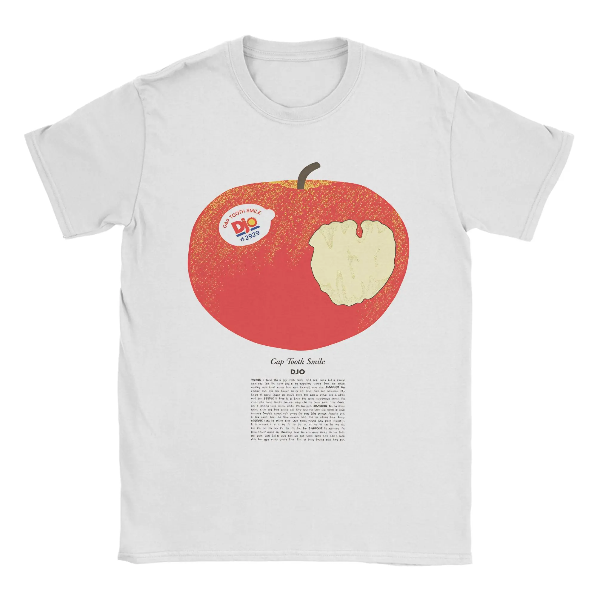 Djo Apple Funny Cartoon Graphic 100% Cotton T-Shirt For Men Beach  Funny T-Shirts O Neck Trending Tees Oversized Casual Clothing