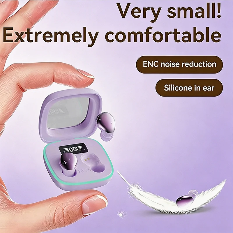B51-Invisible Mini Headphones, Wireless Bluetooth Compatible, Long Battery Life, Microscopic Compact Hidden Ear Tips view 2