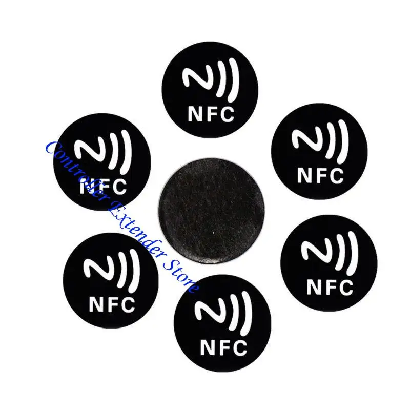 بطاقة ملصقات أسود N84B مناسبة لجميع الهواتف الذكية التي تدعم 6pc