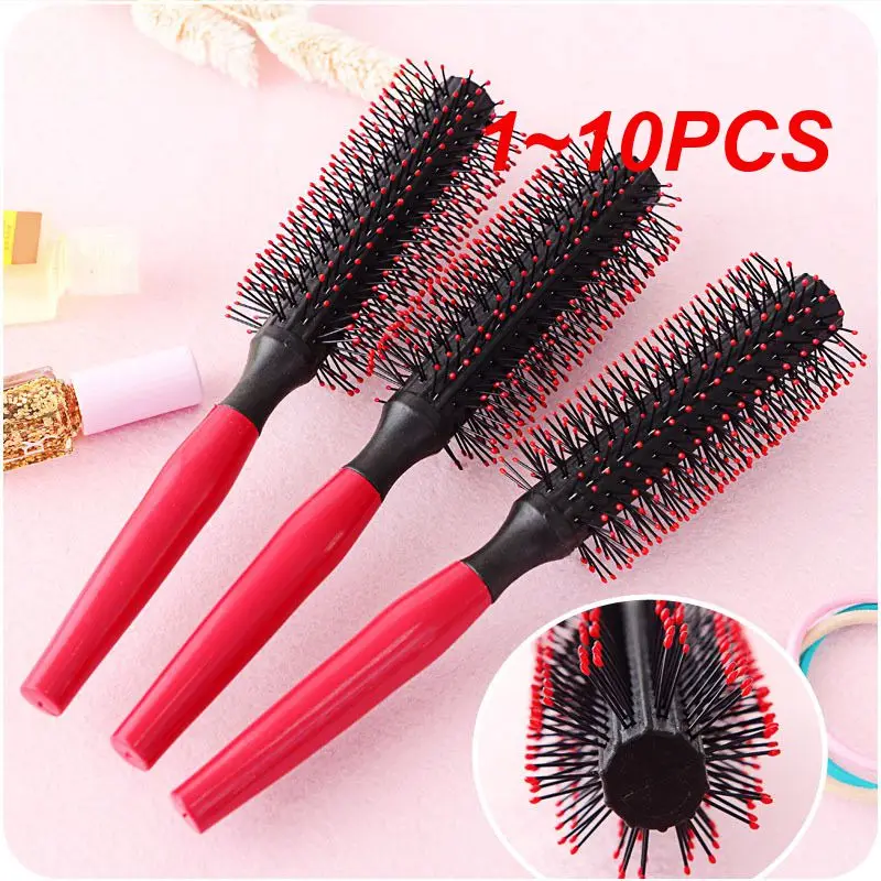 1~10PCS New Spiral Professional Plastic Round Brush Quiff Roller Curly Hair Comb Hairstyle Massager Hairbrush Dressing