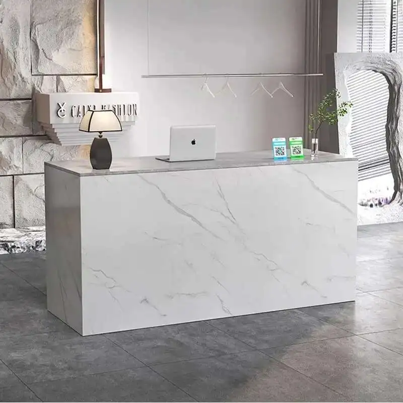 

Simple Modern Reception Desk Nordic Originality Design Coffee Shop Counter Beauty Salon Table Office Furniture Giriş Masası FYRD