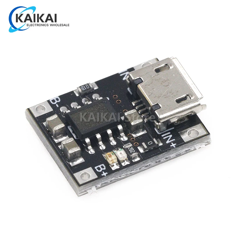 10PCS Single Cell Lithium Battery Charging Charger Module 1A 5V-6V 4.2V TC4056 TC4056A Micro USB Power Supply Board TP4056