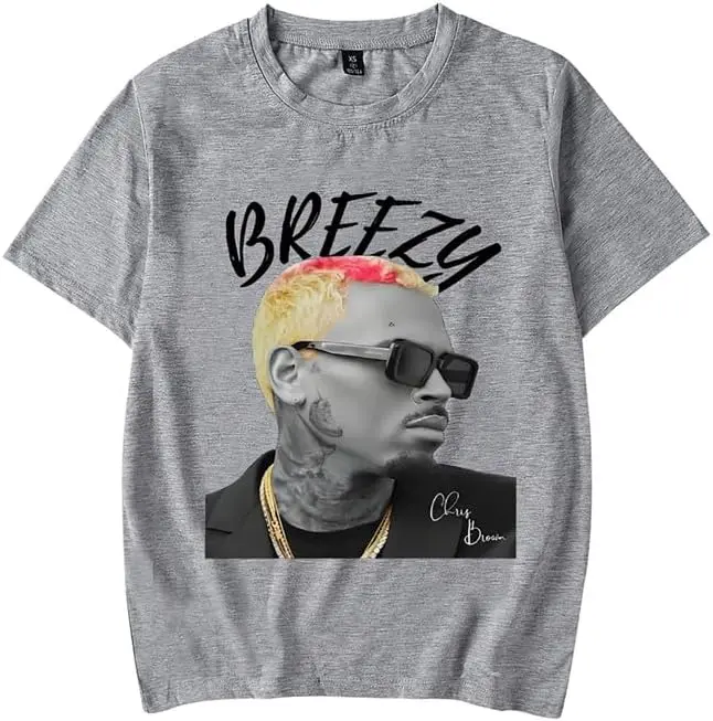 

Chris Brown Shirt Graphic Tee Fashion Graphic Music Shirts Crewneck Short Sleeve Vintage Tshirt Men Women