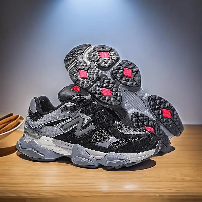 

Коллекция четырехсезонных новых женских туфель 2024, спортивной обуви, брендовые кроссовки для пар в стиле ретро 9060