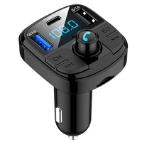 Car Bluetooth 5.0 FM Transmitter Car MP3 Player Dual USB 3.0 Fast Charger Wireless Adapter Hands-Free Audio Receiver