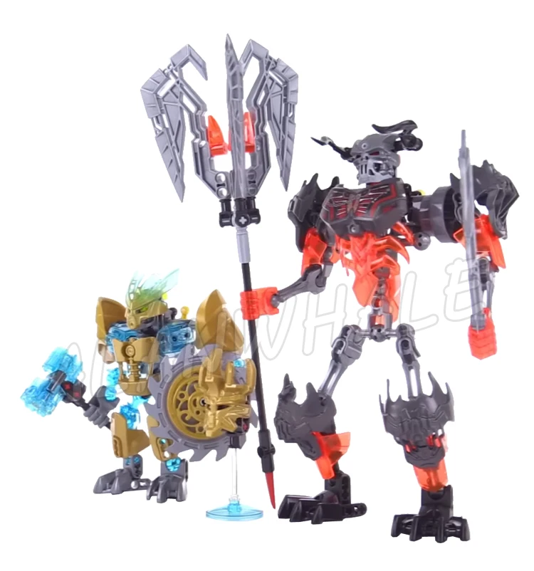 9types Bionicle Mask of Creation Skull Spiders Tahu Kopaka Onua Warrior Slicer Scorpio Building Block Toys Compatible With Model