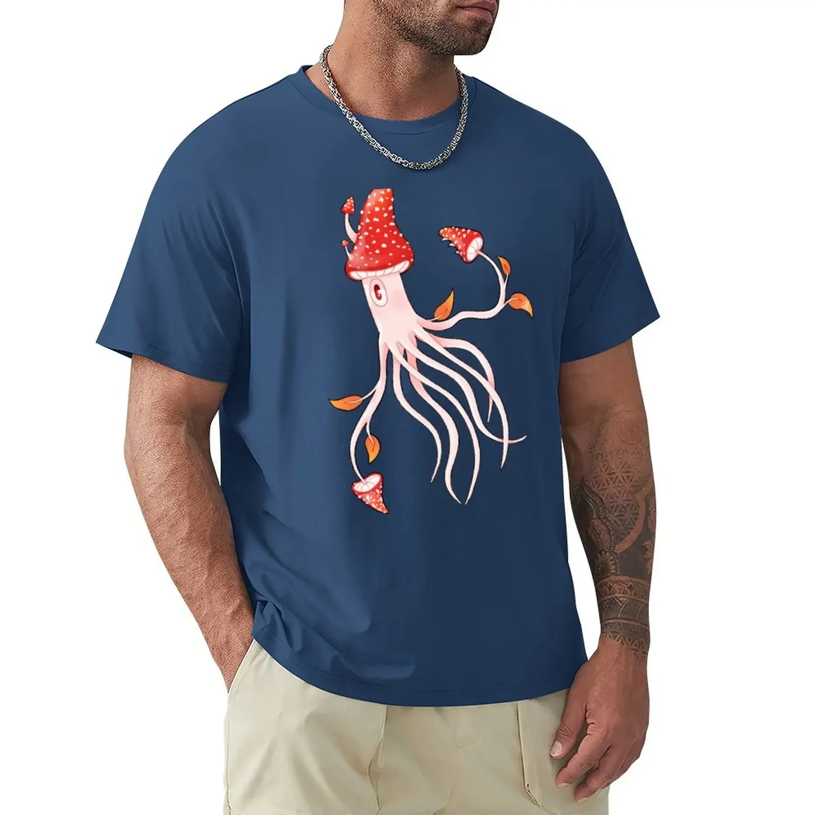 

Toadstool Squid T-shirt korean fashion shirts graphic tees Aesthetic clothing oversized t shirts for men