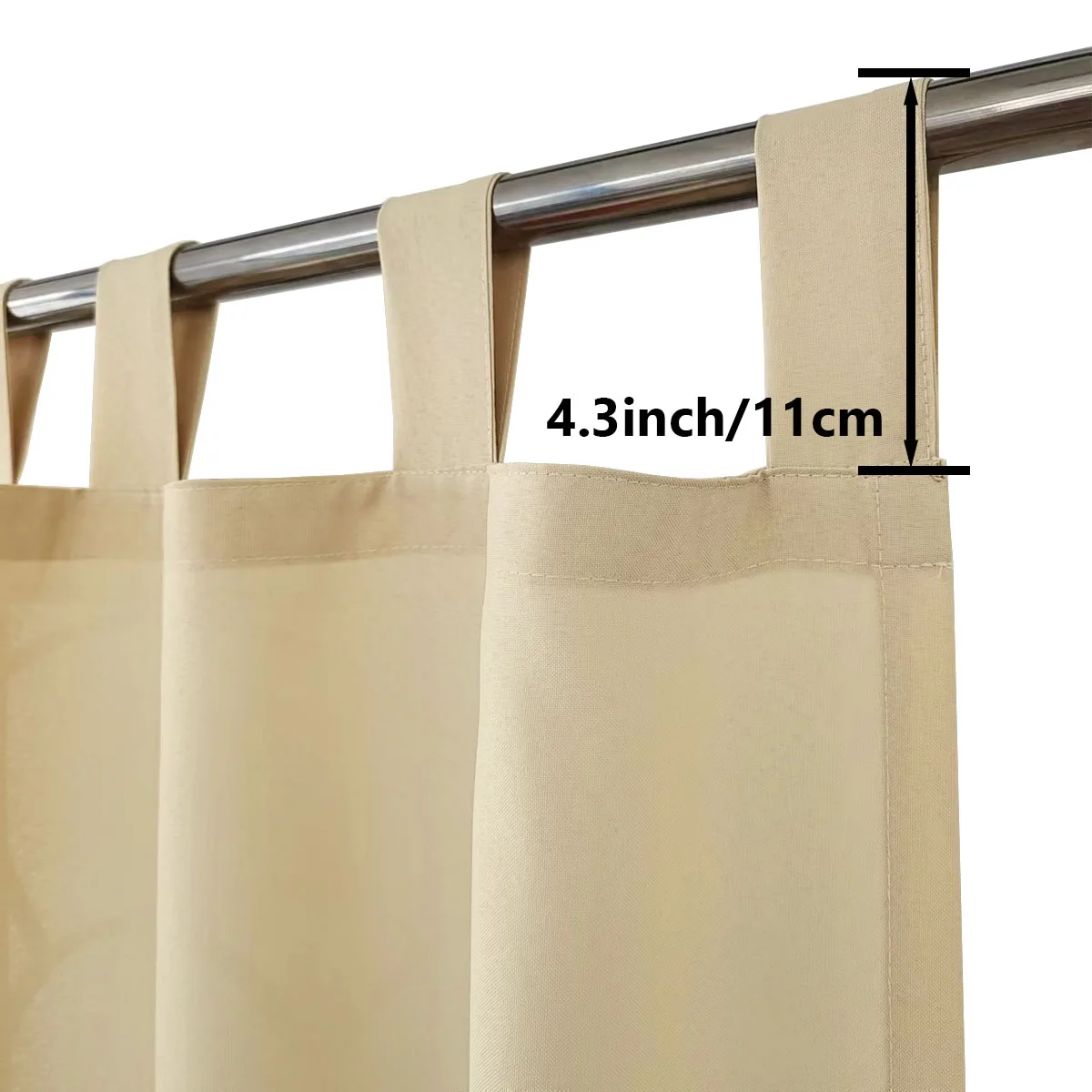 1PC, Waterproof Outdoor Curtains for Patio, Premium Privacy Weatherproof Tape top Outside Curtains for Porch, Pergola, Cabana