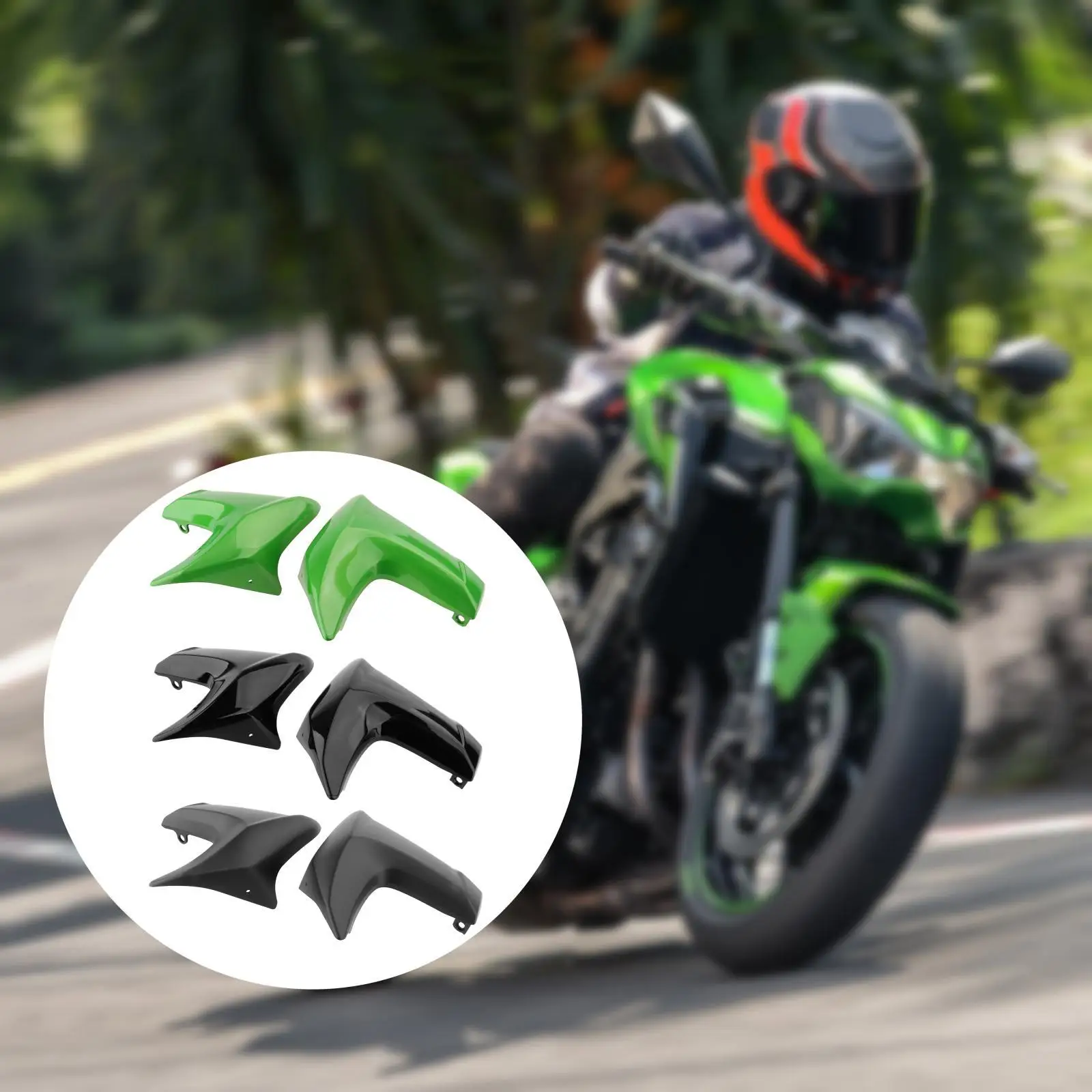 

2x Radiator Cover Fairing for ER6N 2012 2013 2014 2015 Repair Parts