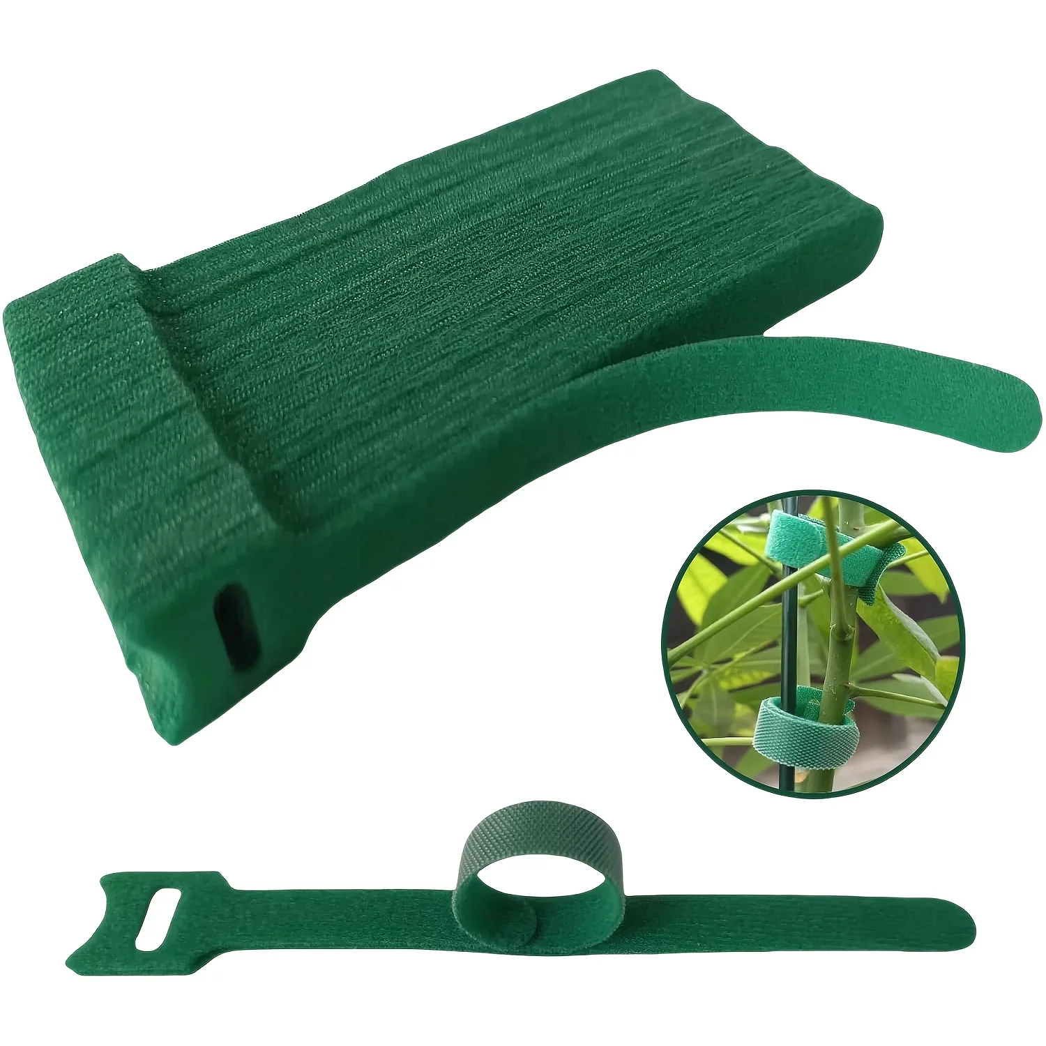 10/30/50PCS Green adjustable anti slip nylon plant tie Velcro, suitable for climbing plants, gardening, and home decoration