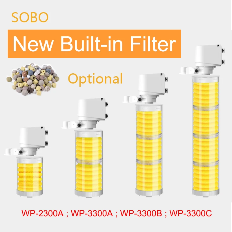 SOBO Filter for Fish Tank Aquarium Filter Pump Three in One Filters Accessories Aquatic Pet Supplies Products Home Garden