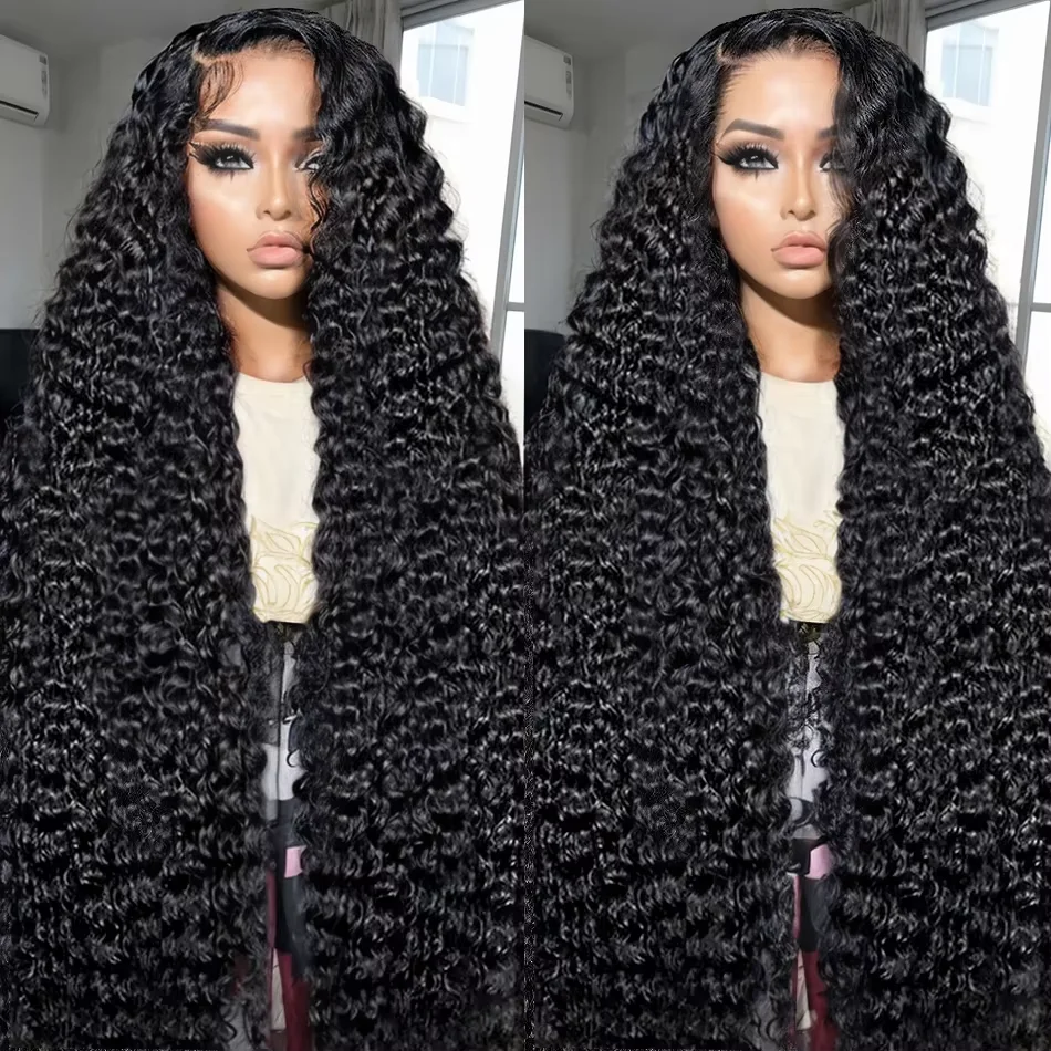 

Ready To Go Deep Wave 7x5 Glueless Pre-Cut Lace Wig Human Hair Wigs 250 Density Natural Remy Glueless Human Hair Wig For Women