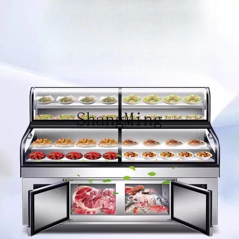 

ZYY three-temperature five-step display cabinet commercial fresh-keeping cabinet barbecue fried skewers a la carte cabinet