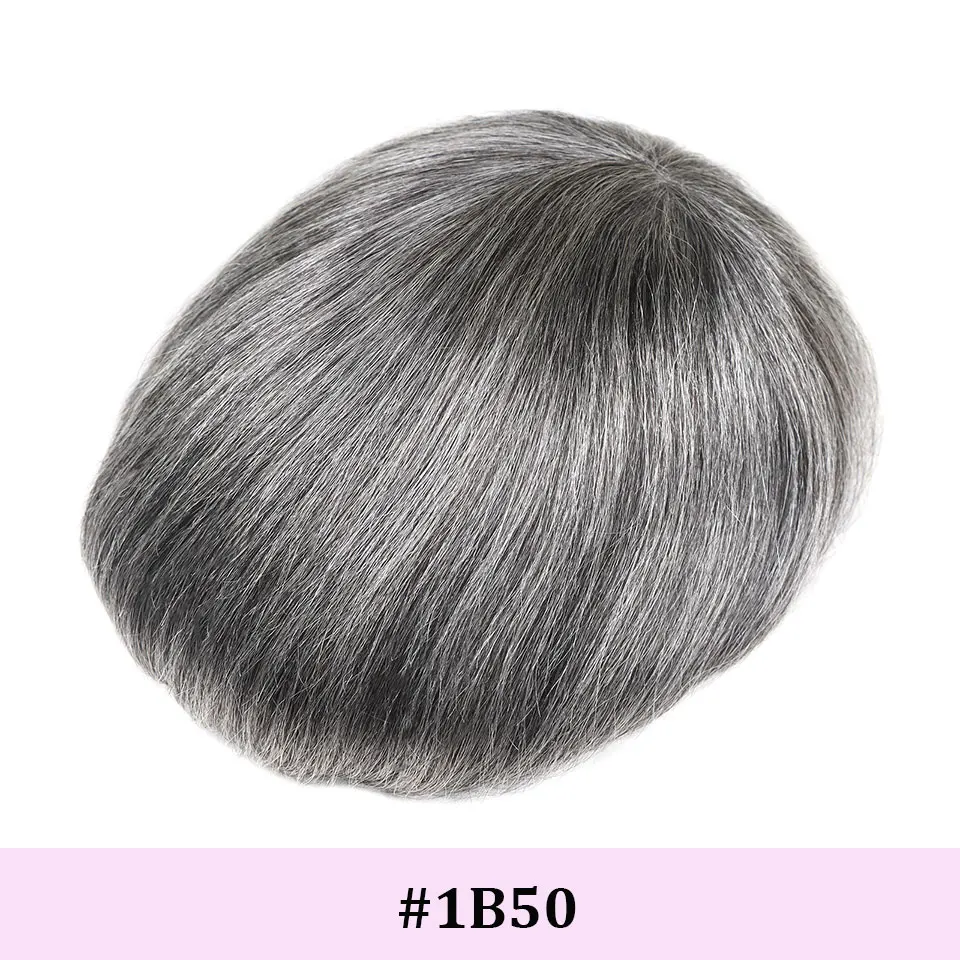 8x10 Full PU Men Toupee Invisible Hair System