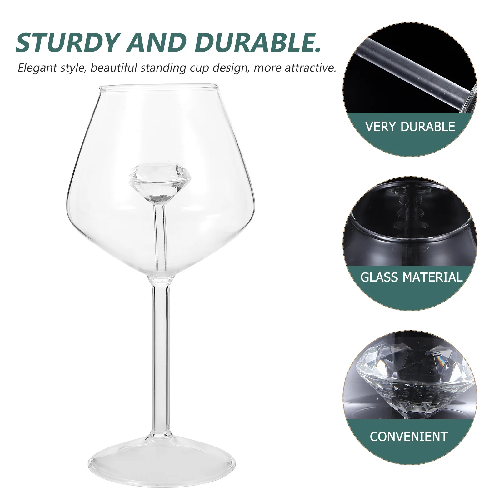 

Glass Wine Goblet Cocktail Glass for Party Red Wine Drinking Unique Footed Design Decorative Household Crystal Cup Bridal Shower