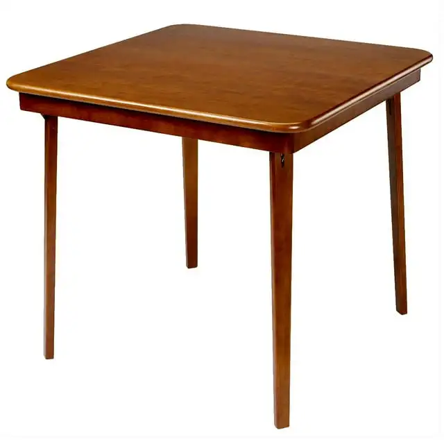 

Straight Edge 32" Square Folding Card Table, Fruitwood Finish