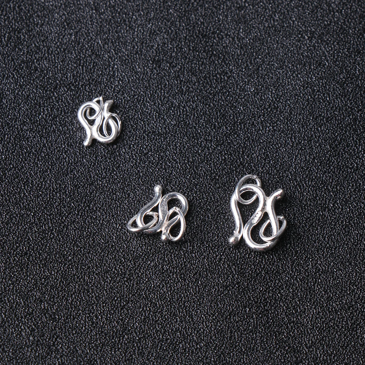 3 قطع من مشابك الخطاف على شكل حرف S من الفضة الإسترليني، ملحقات مجوهرات خفيفة الوزن، موصلات لسوار القلادة، مشبك صنع المجوهرات بنفسك #1