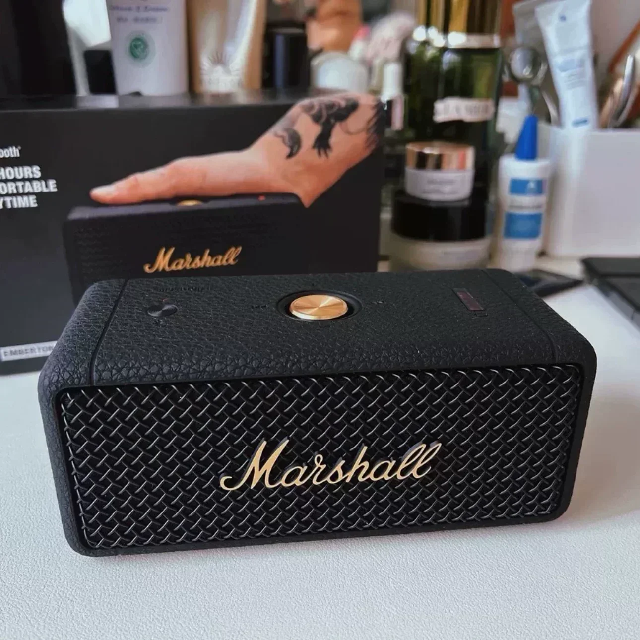 New MARSHALL Emberton II Bluetooth Speaker IPX7 Waterproof Subwoofer Stereo Bass Sound Outdoor Portable Speakers HK Version