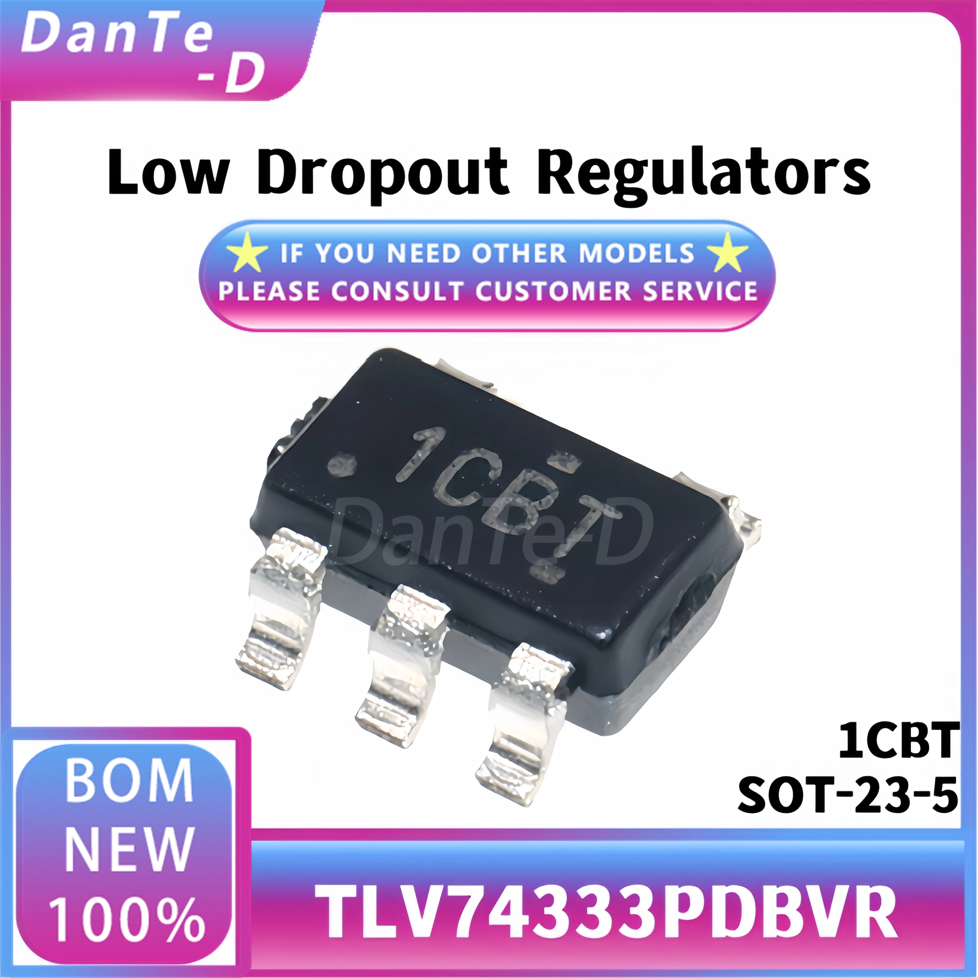 20PCS TLV74333PDBVR SOT-23-5 Silkscreen 1CBT Low Dropout Regulator (LDO) Chip Original Authentic