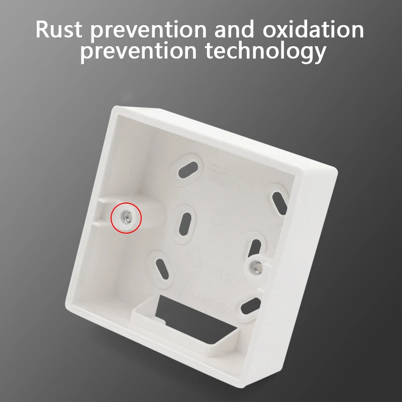 External Mounting Box For 86mm*86mm*34mm Standard Switches And Sockets Apply For Any Position Of Wall Surface