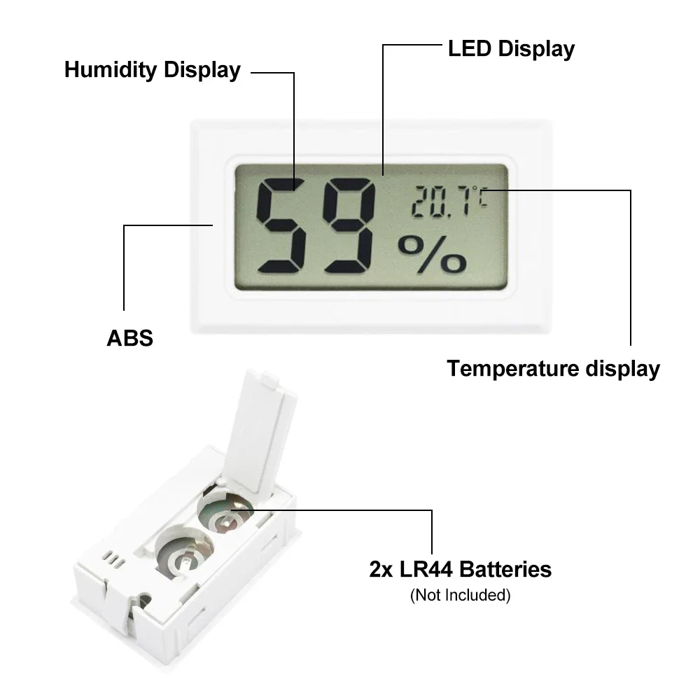 Mini Digital Thermometer Hygrometer Indoor Room Temperature Humidity Meter Convenient LCD Temperature Sensor Humidity Tester