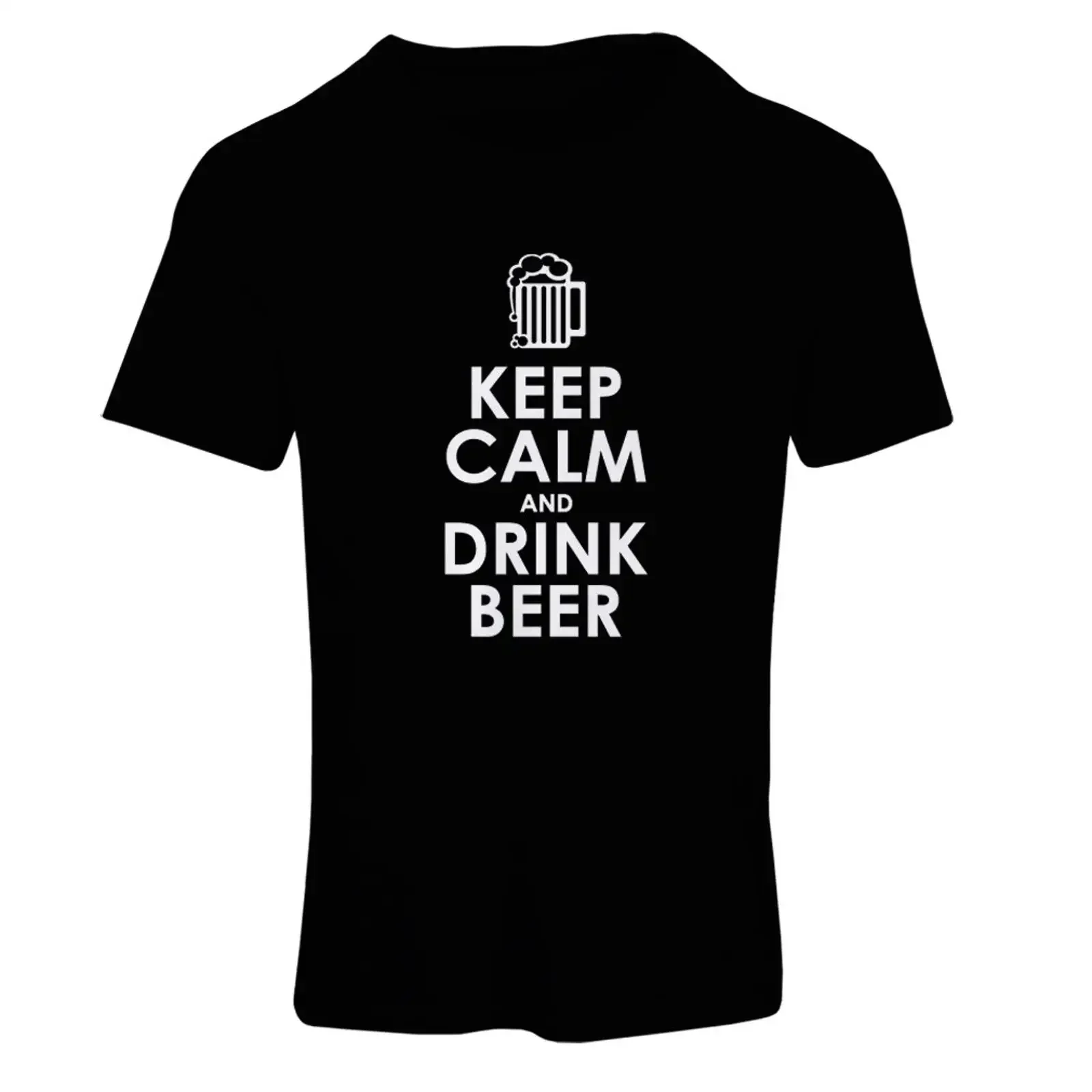 lepni me Women's T Shirt Keep Calm and Drink Beer Getting Drunken Funny Quotes Alcohol s vintage Washed Breathable