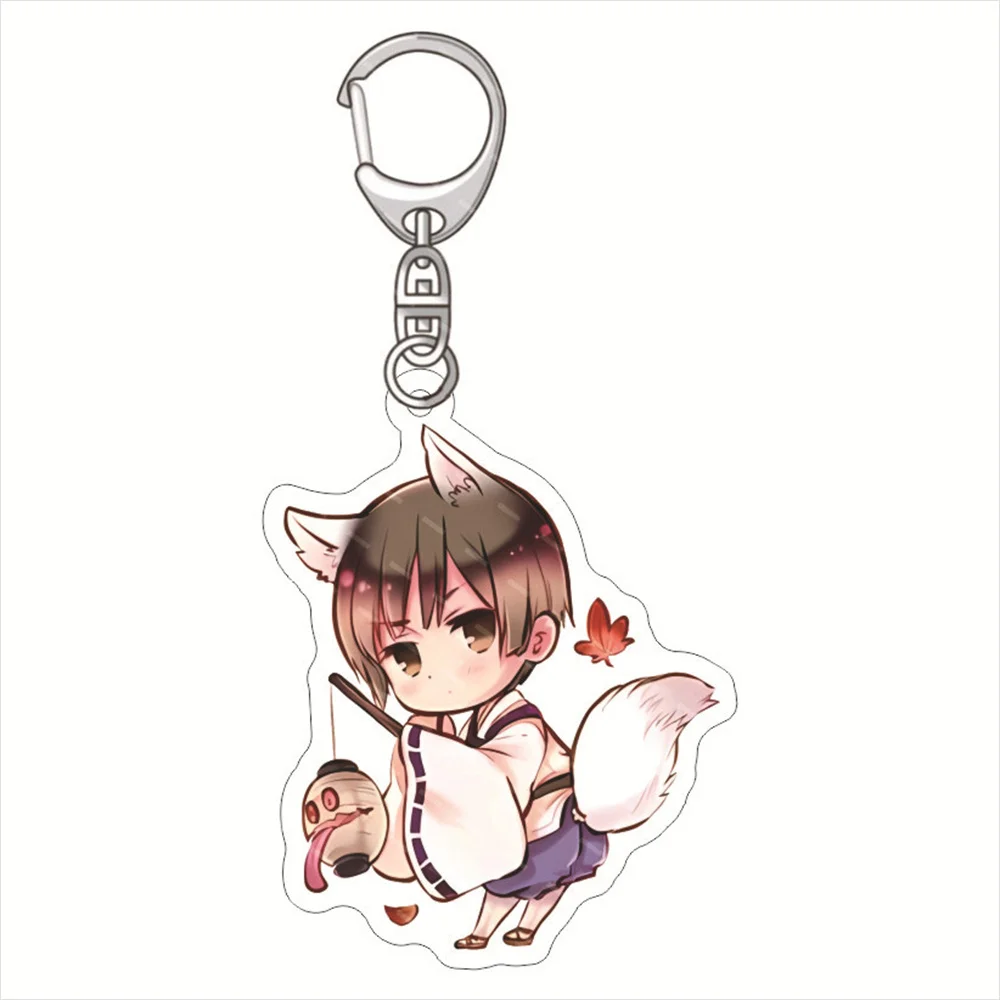 GAME Hetalia Axis Powers Acrylic Keychain Alfred Jones Arthur APH Anime Keyrings Figure Model Plate Cosplay Toy for Gift