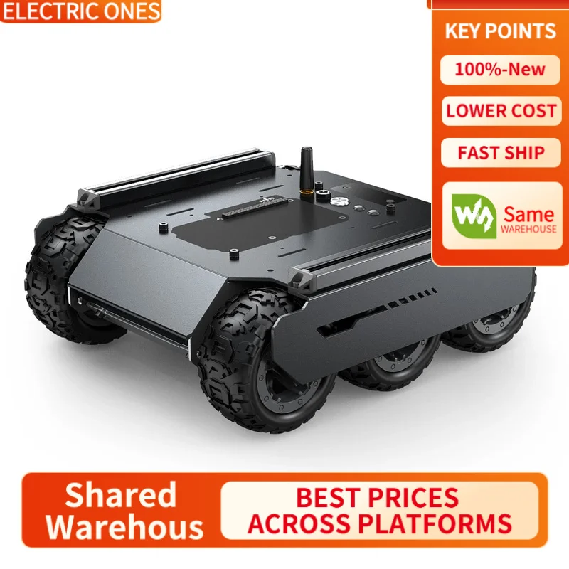 

【Waveshare genuine】- Flexible And Expandable 6x4 Off-Road UGV,With Extension Rails and ESP32 Slave Computer,6 wheels Raspberry P