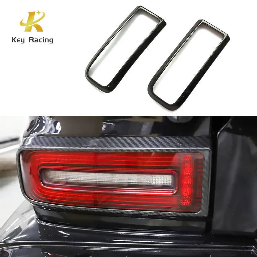 W463 W464 Tail Lights Cover Car Accessories Dry Carbon Fiber Rear Lights Protection Frame For Mercedes Benz G Class W463 W464