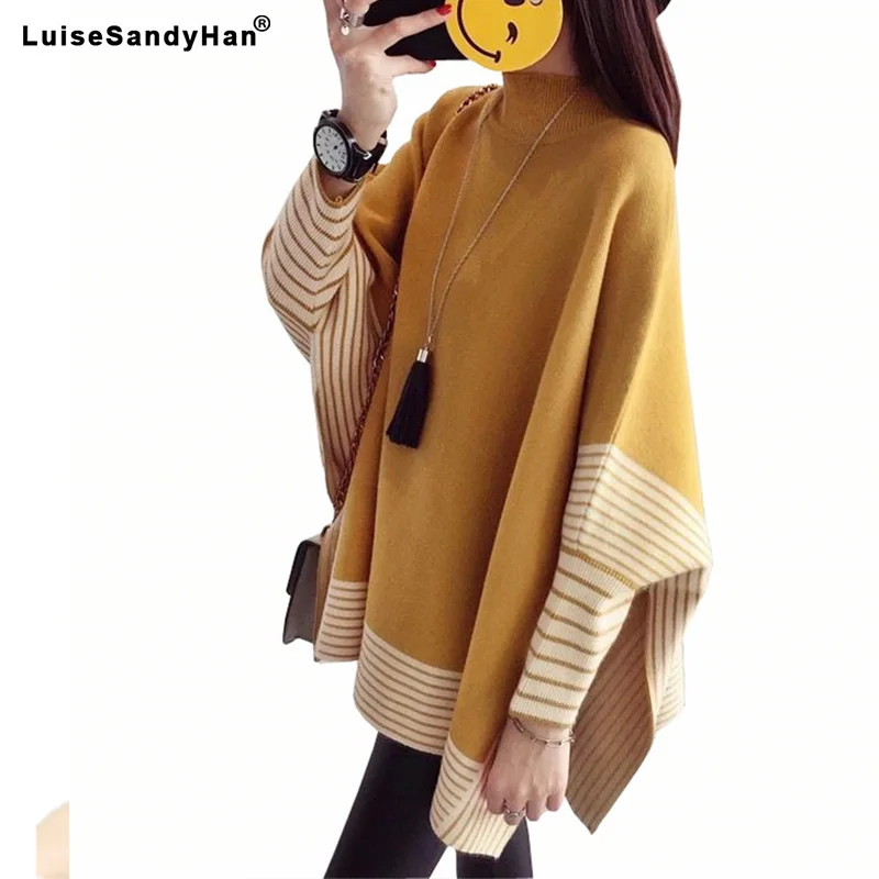 2023 Women Pullover Female Sweater Fashion Autumn Winter  Shawl Warm Casual Loose Knitted Tops