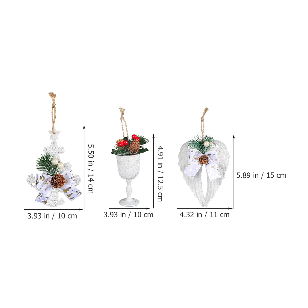 

4Pcs Christmas Tree Accents Materials Easy Hanging Holiday Decor Christmas Decorations Xmas Ornament Vintage Home Decor