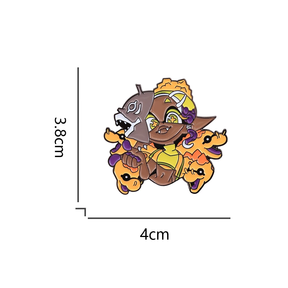 Shooting Game Splatoon Brooch Music Group Deep Cut Metal Badge Cartoon Marine Animal Accessories Gamer Collection Gifts