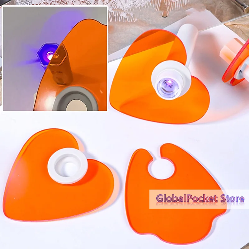 Orange Acrylic Light-blocking Baffle For Straight-shaped Nail UV Lamp Protective Goggles Anti-blue-light Nail Salon Devices