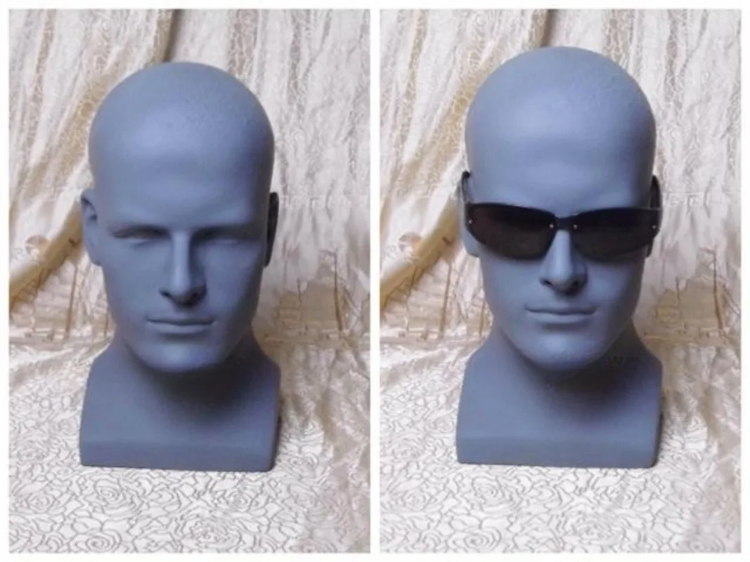 Fiberglass Male Mannequin Dummy Head for Hat Wig Sunglass Display Manikin Doll Heads