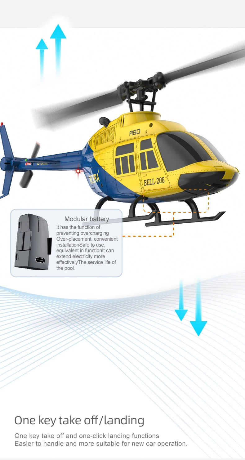 3.7V 220mAh Battery For A60 Helicopter A60 Remote Control RC Helicopter Battery Blades Spare Part Accessories A60 Propeller USB