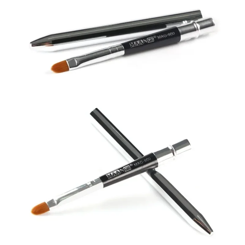 Escova labial com cerdas macias, batom, pincéis de maquiagem, aplicador, Beauty Metal Tools, 1Pc