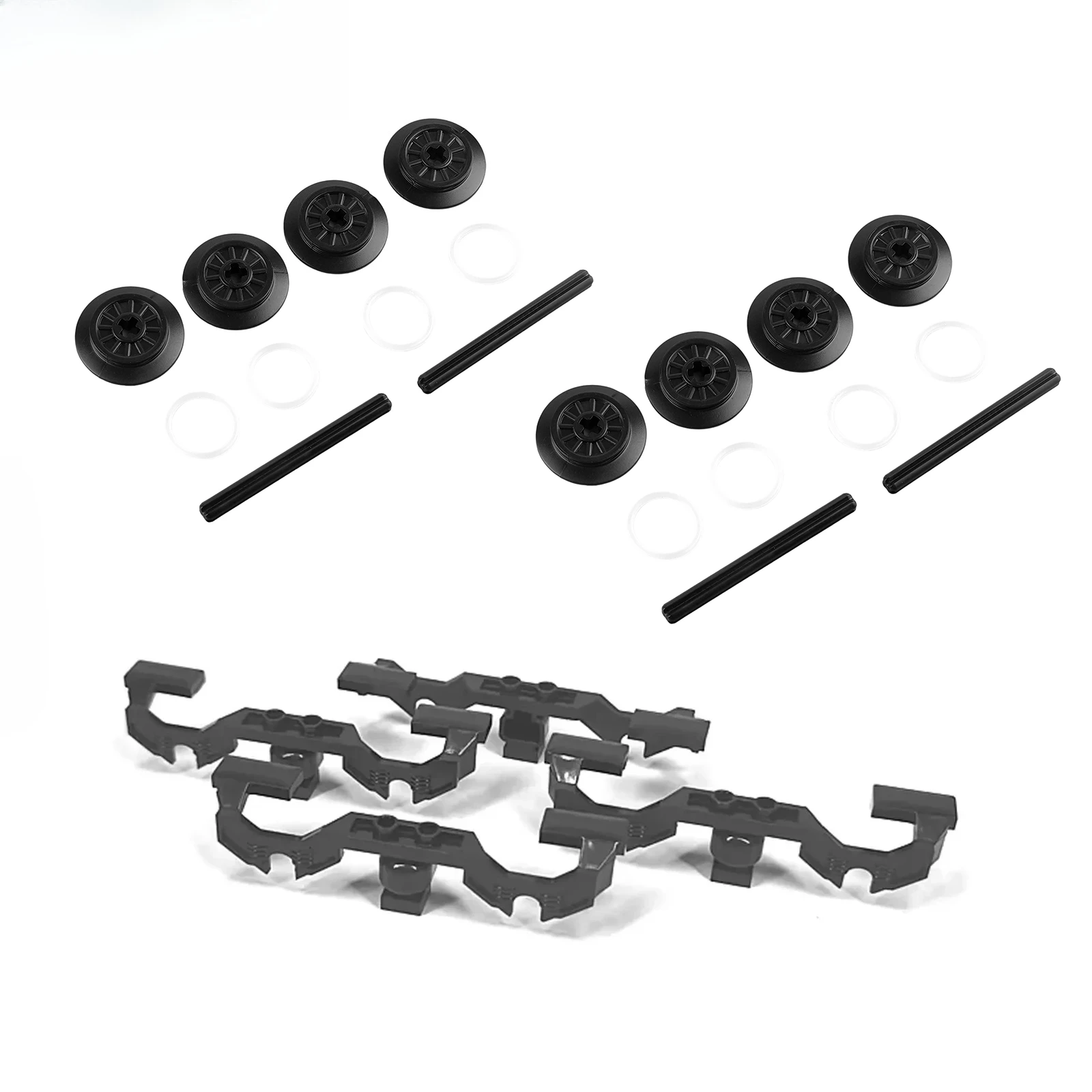 

MOC Train Wheel Frames +Wheels+ Axle Set 2871 57999 3706 High-Tech Building Blocks Train Motor Modified for 10254 City Train