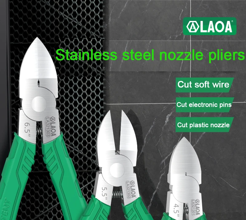 LAOA Leistungsstarke Elektrikerzange, Diagonalzange, Elektronikzange, Scharfe Schneidzange, Edelstahl-Nasenzange – Detail 1