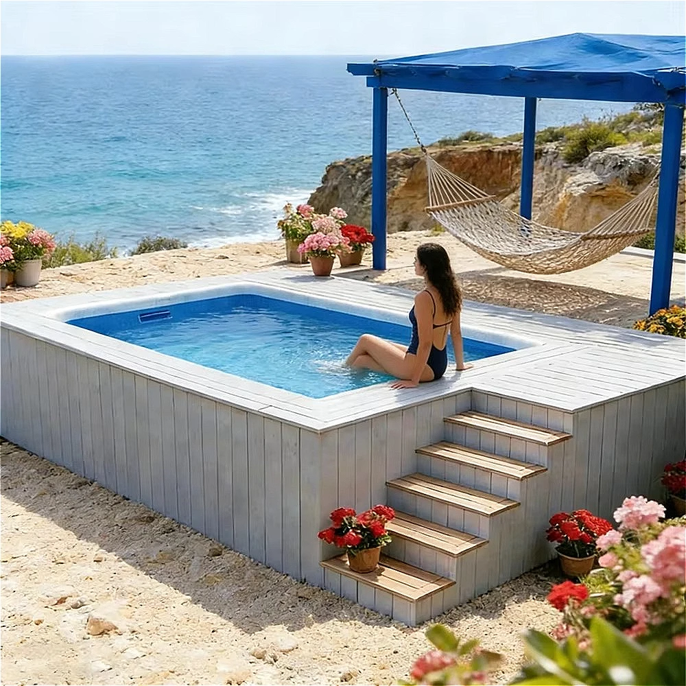 Portable swimming pool container 20ft rustproof anti leak outdoor above ground pool villa courtyard family recreation Customized