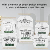 MOES Tuya ZigBee WiFi Smart Switch Module Dimmer Module Smart Life App Remote Control Alexa Google Home Voice Control 1/2 Way